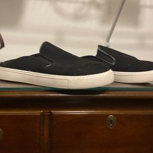 Size 10 canvas w fur lining cushioned heel